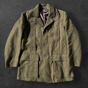 Holland Holland London Blazer Jacket Mens Medium Rifle Makers Tweed Vintage
